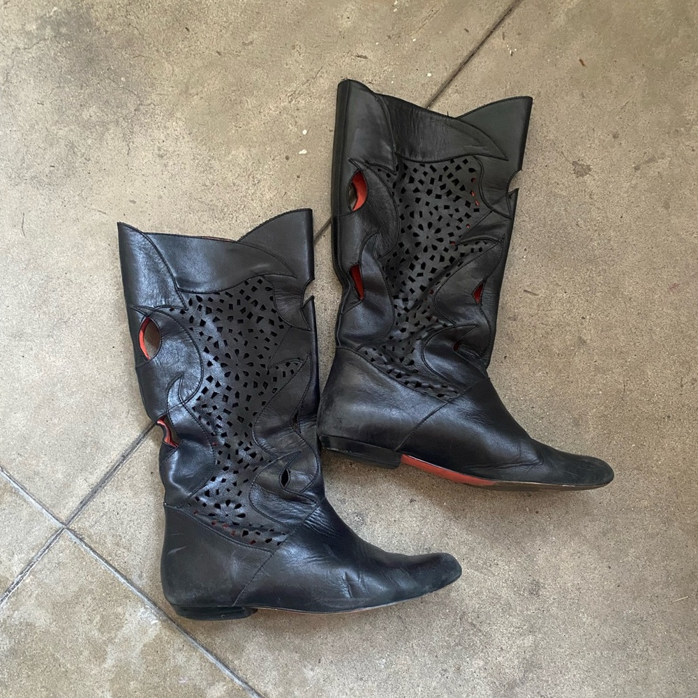 Vintage Matiko Sudi Western Cutout Cowboy Boots